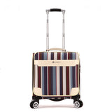 Universal Wheels Trolley Luggage 18 Commercial Male Women'S Small Suitcase Luggage,Color Rainbow