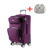 Letrend Women Rolling Luggage Set Spinner Wheel Suitcase Oxford Women'S Bag Travel Bags 20 Inch