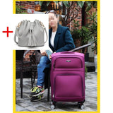 Letrend Women Rolling Luggage Set Spinner Wheel Suitcase Oxford Women'S Bag Travel Bags 20 Inch