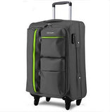 Universal Wheels Trolley Luggage Travel Bag Code Case Soft Box Luggage Bag 20 24 26 28