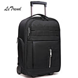 Letrend Multi-Function Travel Bag Cabin Suitcase Wheels Photography Backpack Capacity Rolling