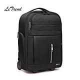 Letrend Multi-Function Travel Bag Cabin Suitcase Wheels Photography Backpack Capacity Rolling