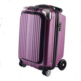 Letrend Skateboard Rolling Luggage Casters Men Business Trolley Suitcases Wheel Student Travel