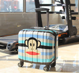 Wholesale!18Inches Lovely Cartoon Abs Hardside Trolley Luggage Bag On Universal Wheels,Children