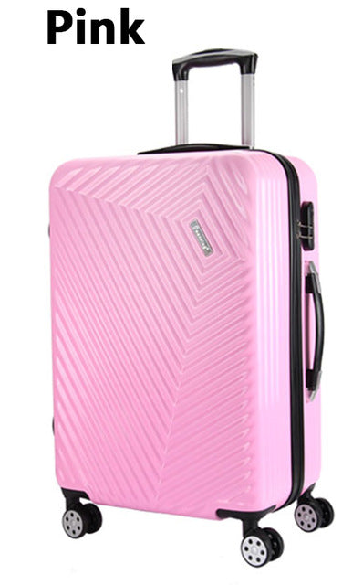 Letrend Women Korea Rolling Luggage Spinner Password Trolley Suitcase Wheels 20 Inch Carry On