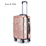 Travel Tale 20/24/28 Inches Abs Rolling Luggage New Personality Fashion Customs Lock Spinner