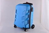 Letrend Creative Scooter Rolling Luggage Spinner Trolley Suitcases Wheels Men Business Carry On