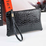 Women Crocodile Leather Clutch Handbag Bag Coin Purse