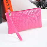 Women Crocodile Leather Clutch Handbag Bag Coin Purse