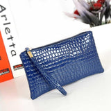 Women Crocodile Leather Clutch Handbag Bag Coin Purse