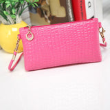 Women Crocodile Leather Messenger Crossbody Clutch Shoulder Handbag
