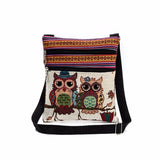 Embroidered Owl Tote Bags Women Shoulder Bag Handbags Postman Package