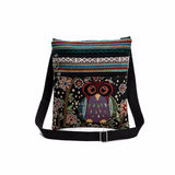 Embroidered Owl Tote Bags Women Shoulder Bag Handbags Postman Package