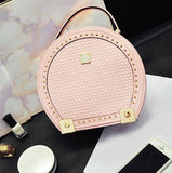 New Style Wave Lines Genuine Leather Box Style Handbag Female Shoulder Bag Casual Totes Ladies