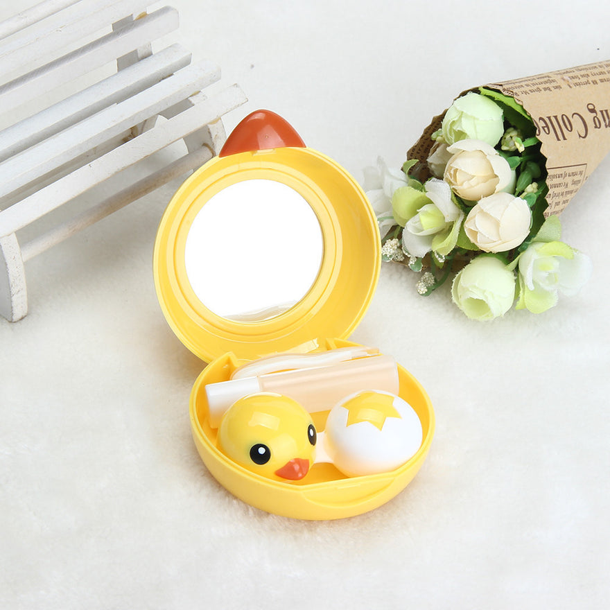 Popular Mini  Contact Lens Case Box Travel Kit Easy Carry Mirror Container