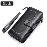 Large Capacity Split Leather Card Holder Quality Wallet Long Women Wallet Zipper Clutch Casual