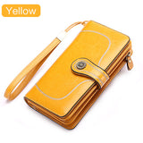 Large Capacity Split Leather Card Holder Quality Wallet Long Women Wallet Zipper Clutch Casual