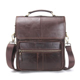 Contact'S Brand 2018 New Genuine Leather Shoulder Bag Men Messenger Bags Zipper Design Men