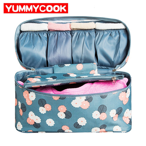 Travel Women'S Bra Storage Bags Lady Cosmetic Makeup Cloth Underwear Organization Weekend Overnight