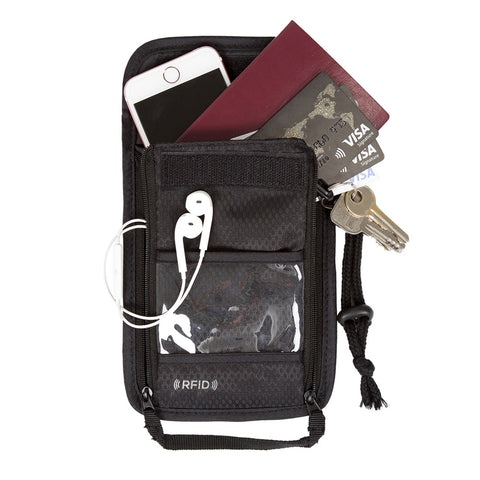 Bagsmart Rfid Passport Holder Cover Nylon Id Card Travel Neck Pouch Ticket Pouch Packages