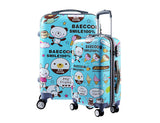 Cartoon Travel Rolling Luggage Spinner Wheels Kids Suitcase Carry On 20" 24" Inch Business Airplane
