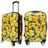 Cartoon Travel Rolling Luggage Spinner Wheels Kids Suitcase Carry On 20" 24" Inch Business Airplane
