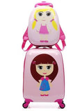 Letrend Girls Cartoon Suitcases Wheel Cute Kids Rolling Luggage Set Spinner Trolley Children Travel