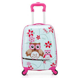 Letrend Cute Owl Rolling Luggage Set Spinner Kids Children Cartton Backpack Trolley Suitcase Wheels