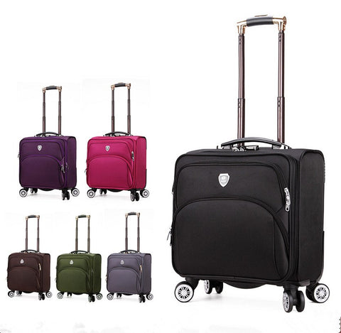 Male Universal Wheels Trolley Luggage 18 Business Casual Oxford Fabric Travel Bag Women'S Fashion