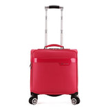 18 Fashion Trolley Luggage Women'S Universal Wheels Red Small Luggage Travel Bag Male Pu