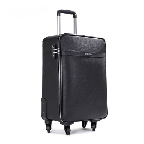 Vintage First Layer Of Cowhide Universal Wheels Trolley Luggage Travel Bag Genuine Leather Bag 20
