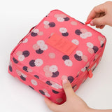 Dinmiwellwomen Makeup Bag Cosmetic Bag Case Make Up Organizer Toiletry Storage  Rushed Floral Nylon