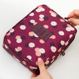 Dinmiwellwomen Makeup Bag Cosmetic Bag Case Make Up Organizer Toiletry Storage  Rushed Floral Nylon