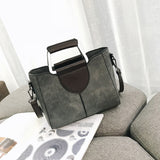 Women'S Fashion Solid Color Leather Shoulder Bags With Corssbody Bag&Handbag