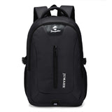 Causl Neutral Nylon Backpack Solid Color Men Travel Student School Laptop Bag