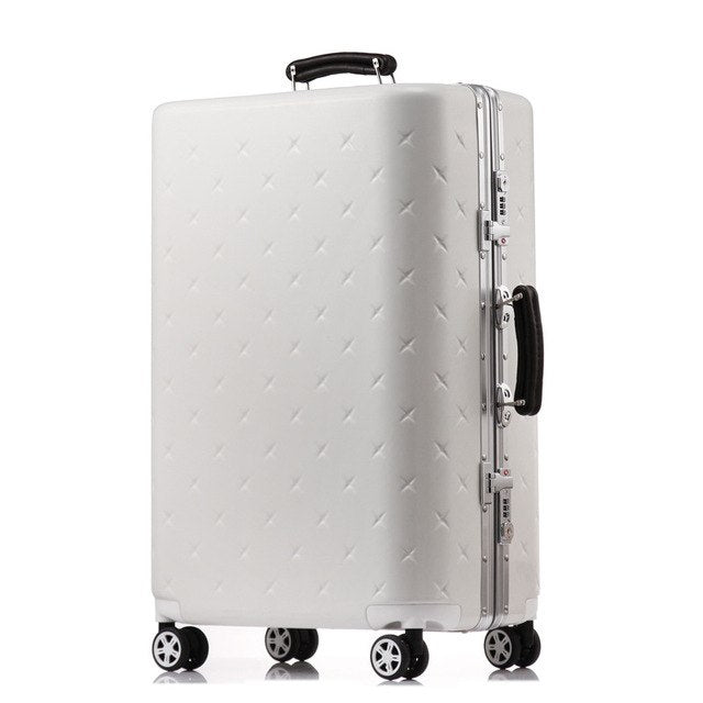 Letrend Business Aluminium Frame Rolling Luggage Spinner Suitcases Wheels Password Trolley 20