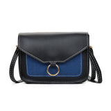 Fashion Women Hit Color Leather Crossbody Bags Messenger Shoulder Bag