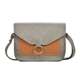 Fashion Women Hit Color Leather Crossbody Bags Messenger Shoulder Bag