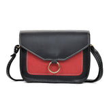 Fashion Women Hit Color Leather Crossbody Bags Messenger Shoulder Bag
