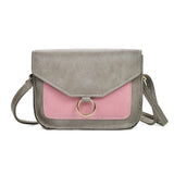 Fashion Women Hit Color Leather Crossbody Bags Messenger Shoulder Bag