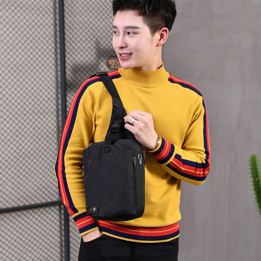 Men'S Fashion Hiking Crossbody Bag Outdoor Multifunction Casual Chest Bag