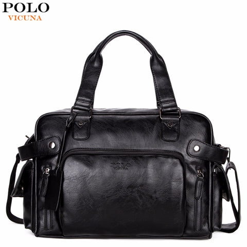 Vicuna Polo Leather Men Travel Bag Big Capacity Fashion Travel Handbag Brand High Quality