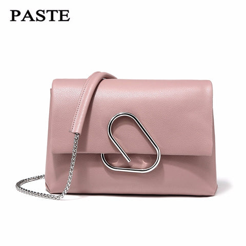 Free Shipping, Paste Shoulder Bag 100% Soft Genuine Leather Ol Style Women'S Handbags Ladies
