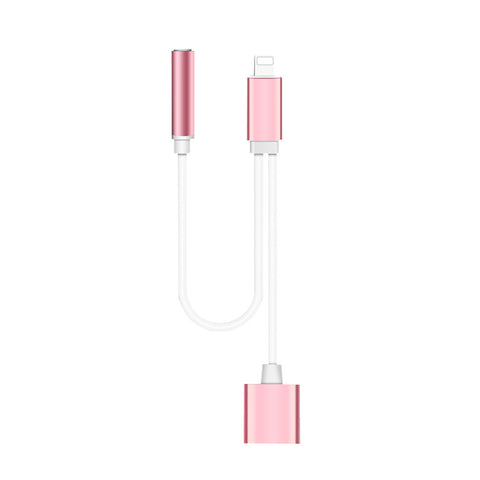 Audio Cable Converter 2In1 Function Charging And Music Cable Splitter Adapter For 7 7Plus Ios10.2