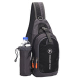 Sling Backpack Wear Resistant Waterproof Shoulder Chest Pack Crossbody Bag With Detachable Water