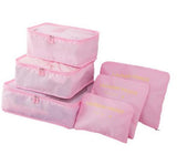 Iux Nylon Packing Cube Travel Bag System Durable 6 Pieces One Set Large Capacity Of Bags Unisex