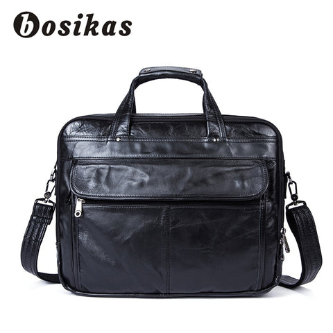 Bosikas Genuine Leather Men'S Bags Casual Male Messenger Bag Men'S Shoulder Bag Genuine Leather