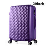 20 Inch Woman Travel Case Suitcases,Diamond Luggage Travel Bag,Abs Travel Luggage,Rolling