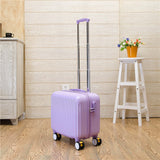 Wholesale!16 Inch High Quality Pc Candy Color Travel Luggage On Universal Wheels With Brake,Green