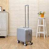 Wholesale!16 Inch High Quality Pc Candy Color Travel Luggage On Universal Wheels With Brake,Green